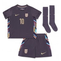 Camiseta Inglaterra Jude Bellingham #10 Segunda Equipación Replica Eurocopa 2024 para niños mangas cortas (+ Pantalones cortos)